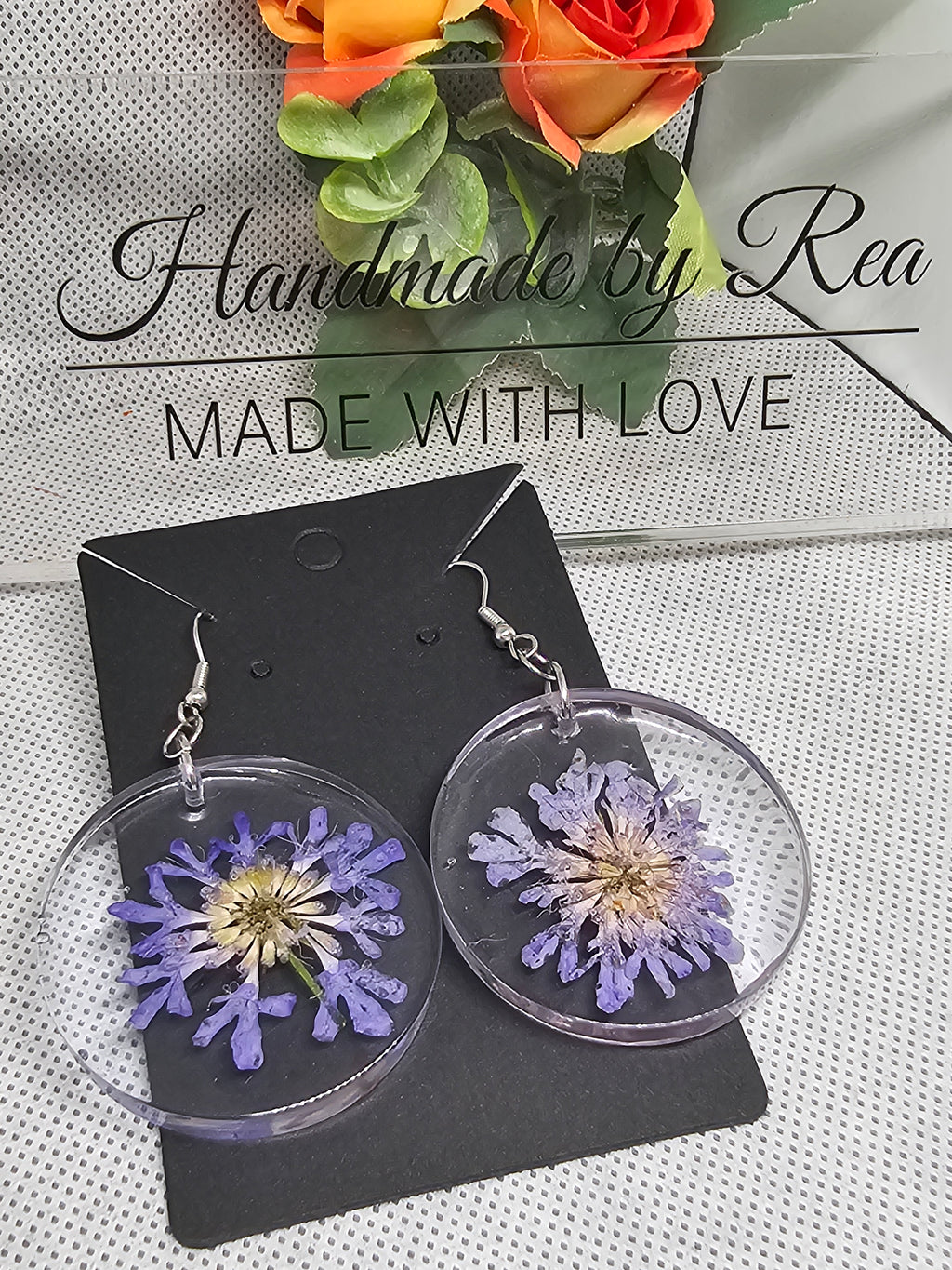 EPOXY NAUŠNICE - OKRUGLI CVIJET