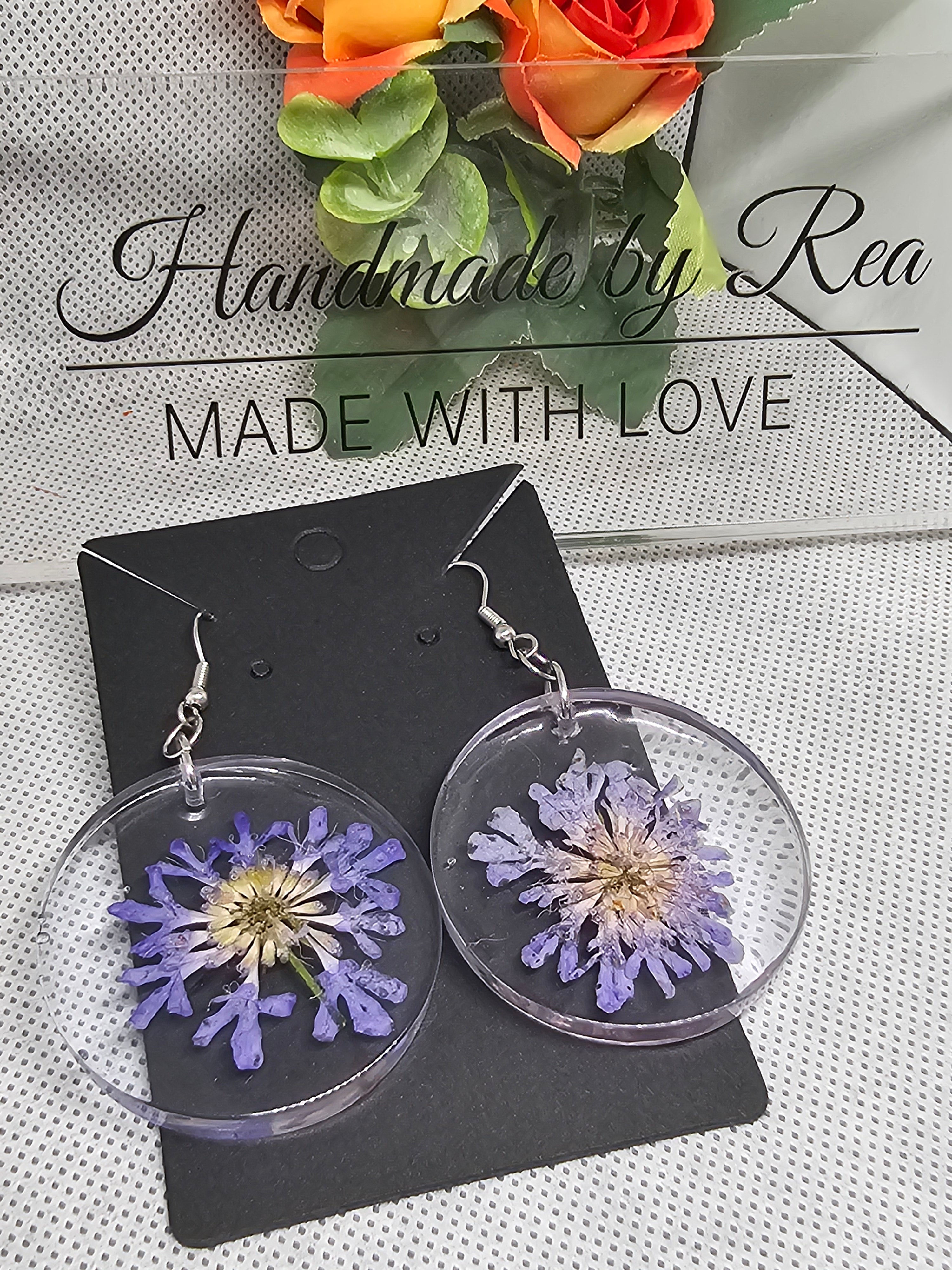 EPOXY NAUŠNICE - OKRUGLI CVIJET