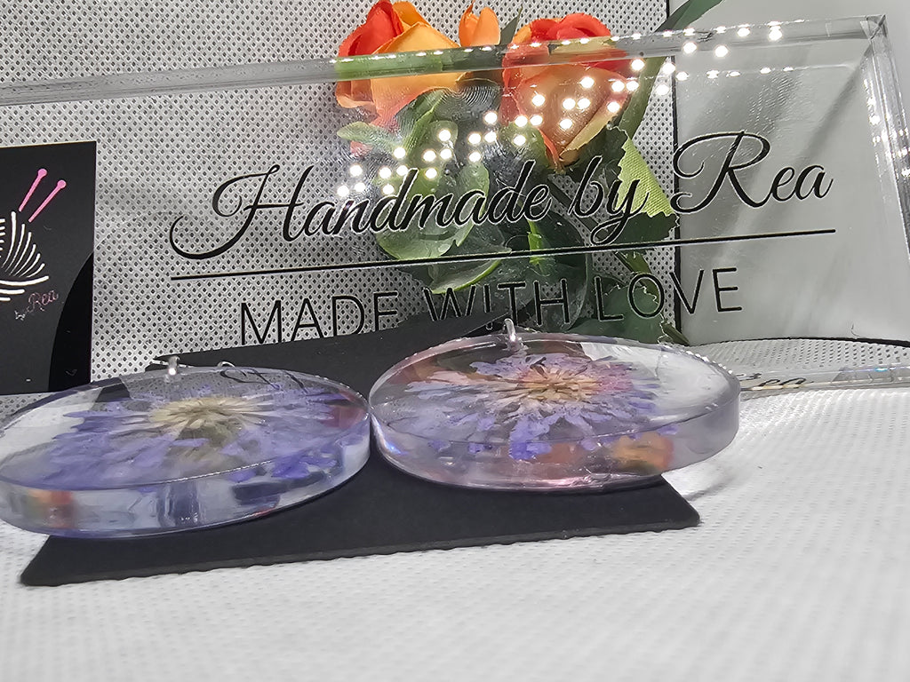 EPOXY NAUŠNICE - OKRUGLI CVIJET