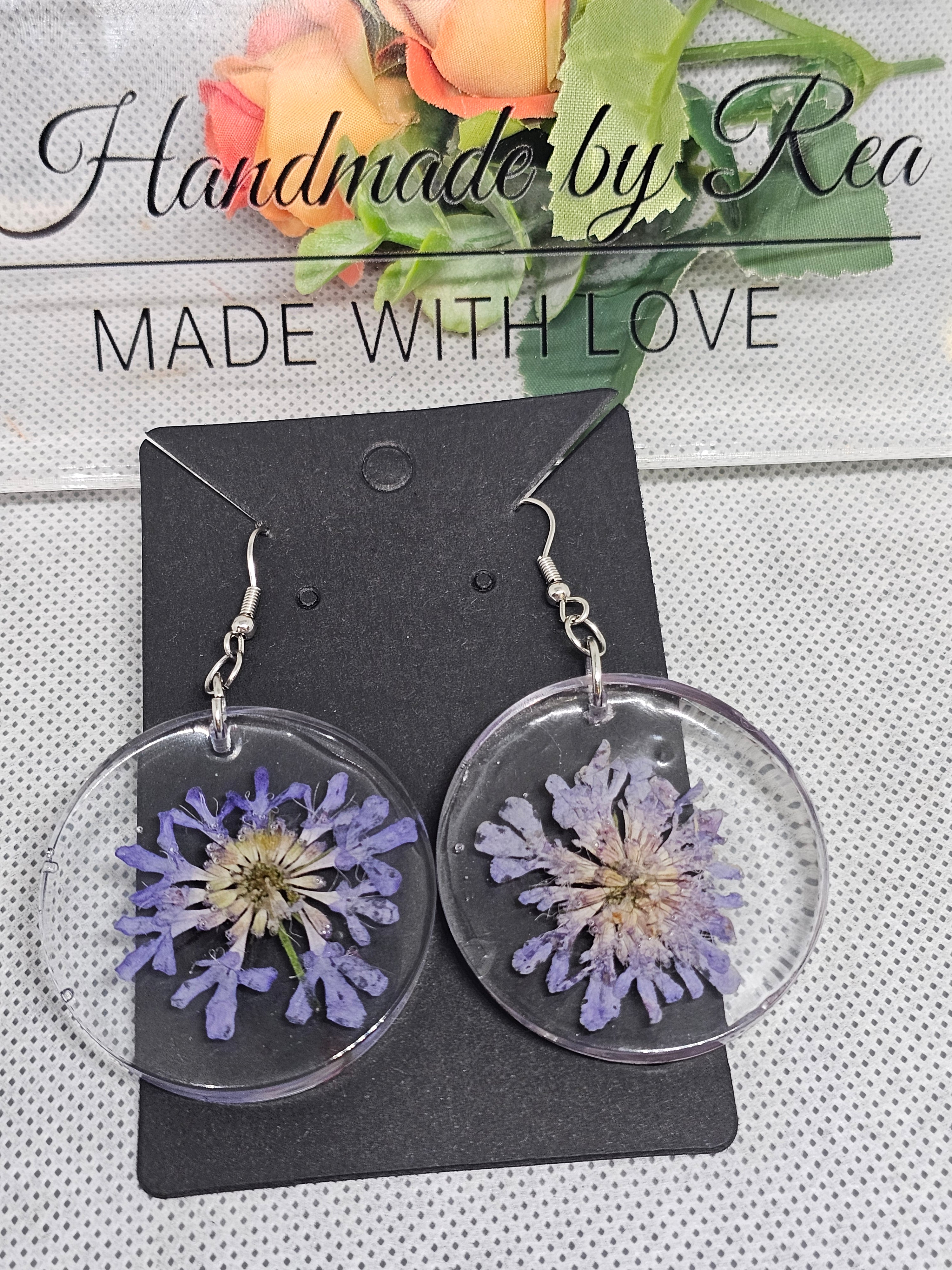 EPOXY NAUŠNICE - OKRUGLI CVIJET