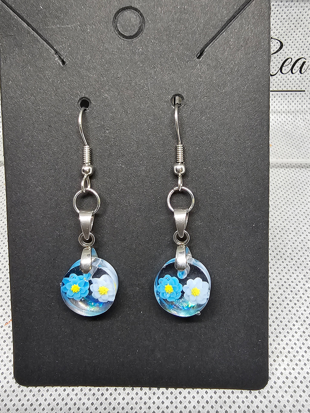 Epoxy Earrings - Blossoms