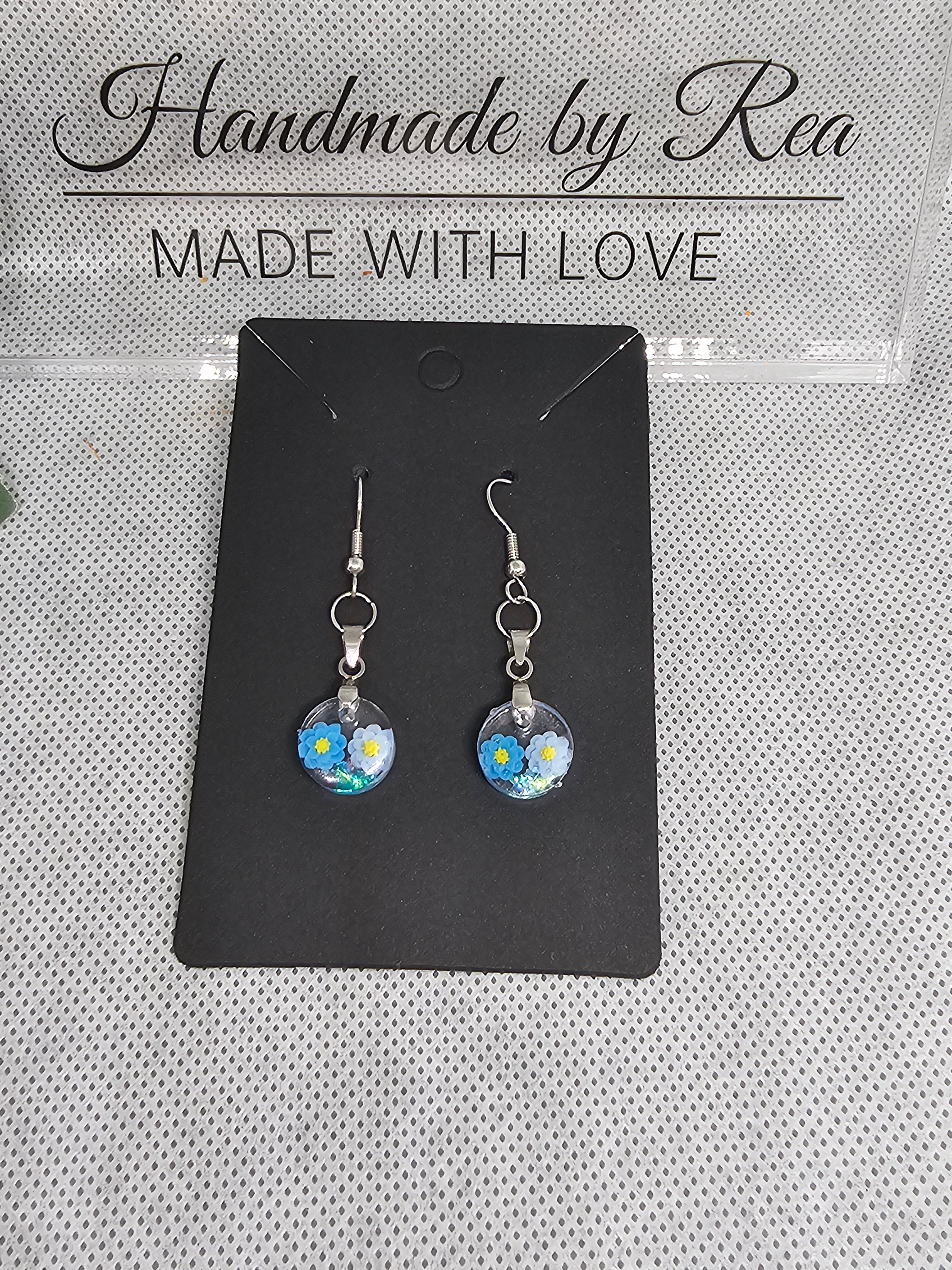 Epoxy Earrings - Blossoms