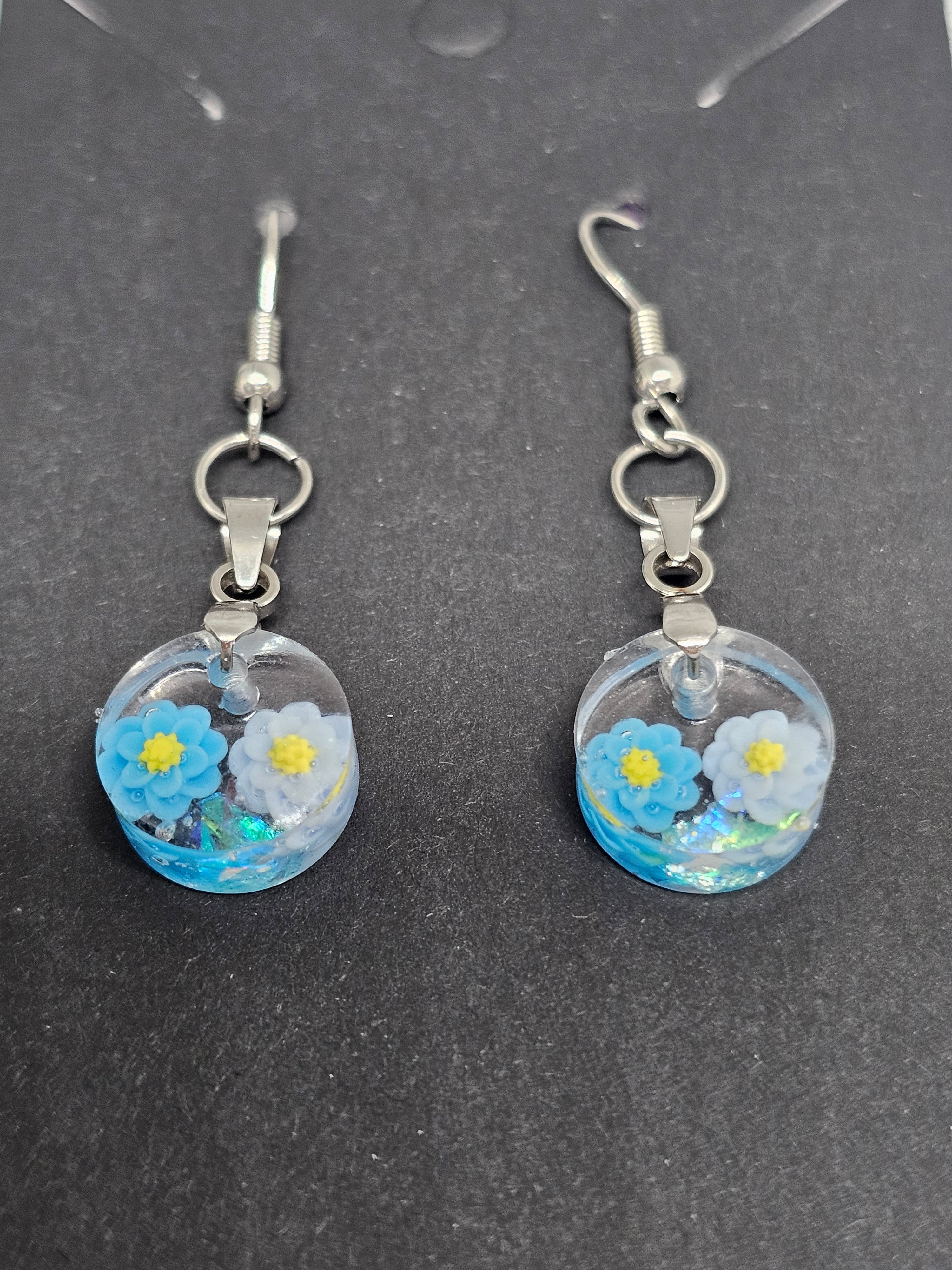 Epoxy Earrings - Blossoms