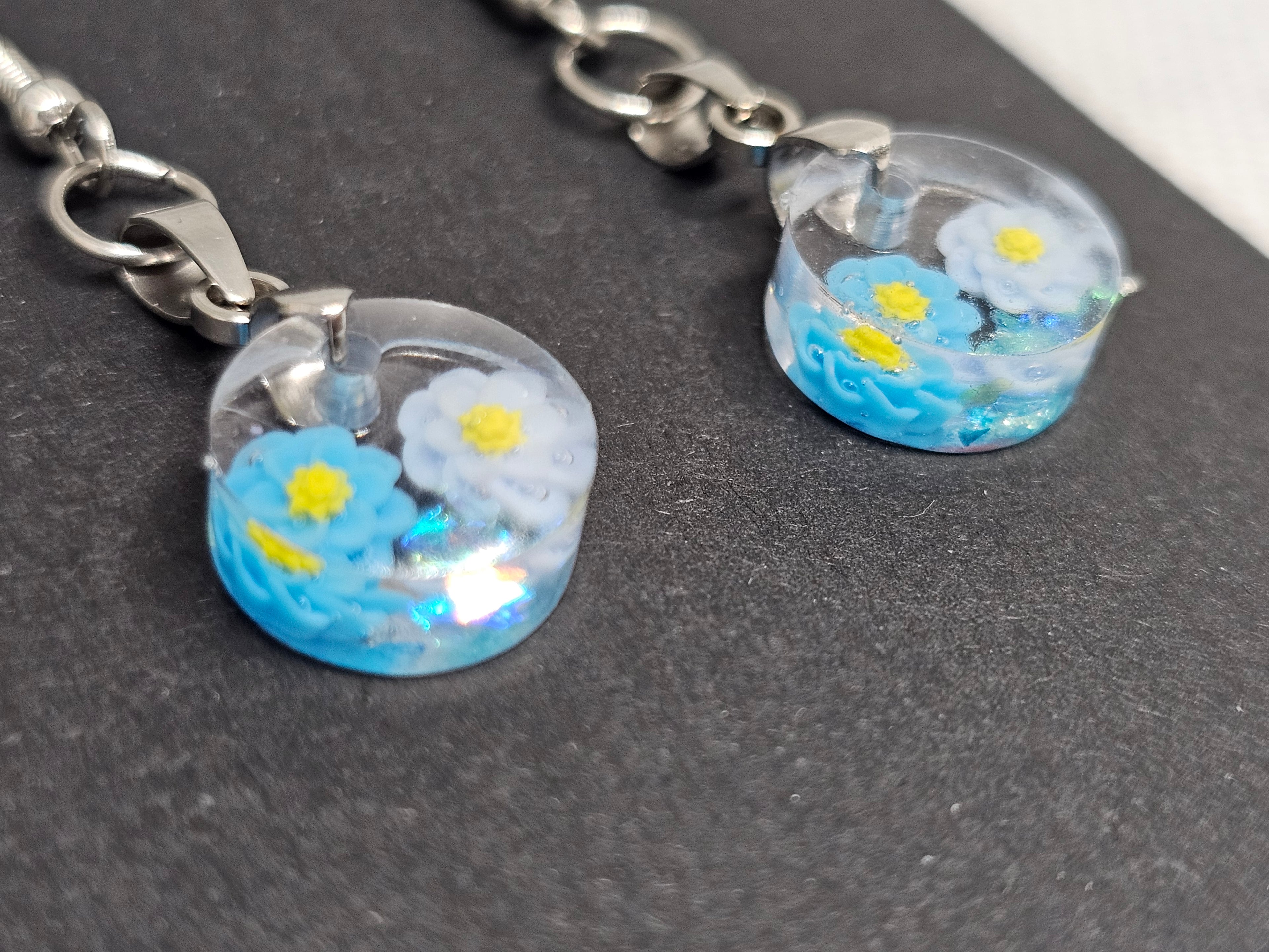 Epoxy Earrings - Blossoms