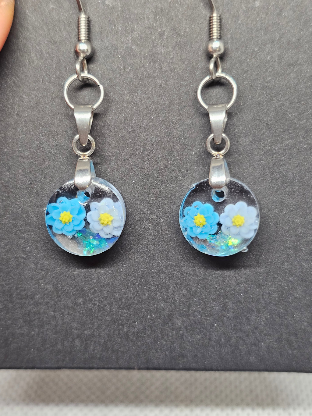 Epoxy Earrings - Blossoms