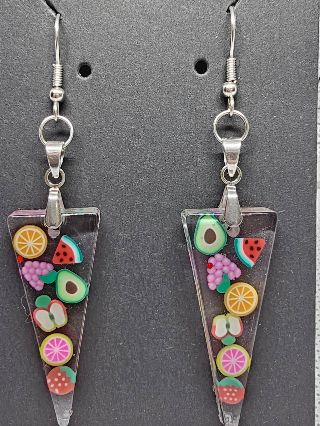 Epoxy Earrings – Fruit Slice Design