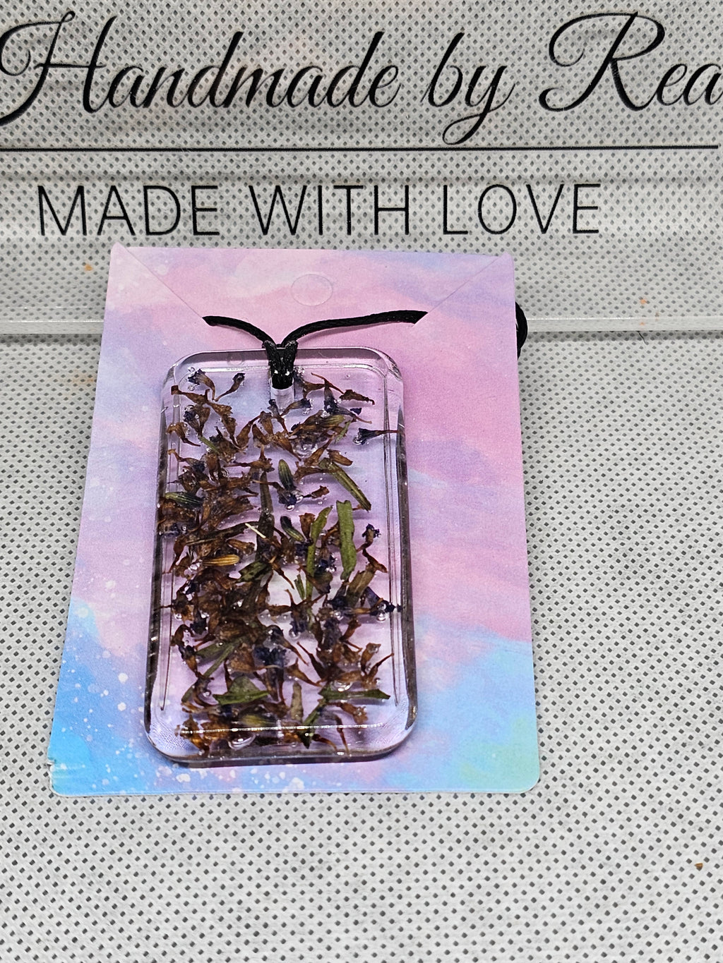 Epoxy Pendant with Real Dried Flowers