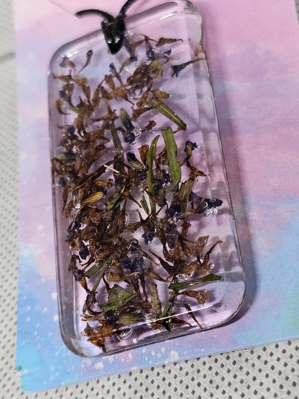 Epoxy Pendant with Real Dried Flowers