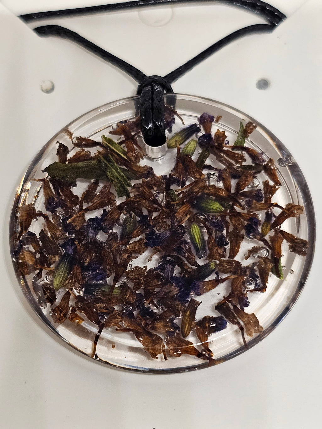 Lavender Meadow Resin Pendant – Real Dried Flowers Necklace
