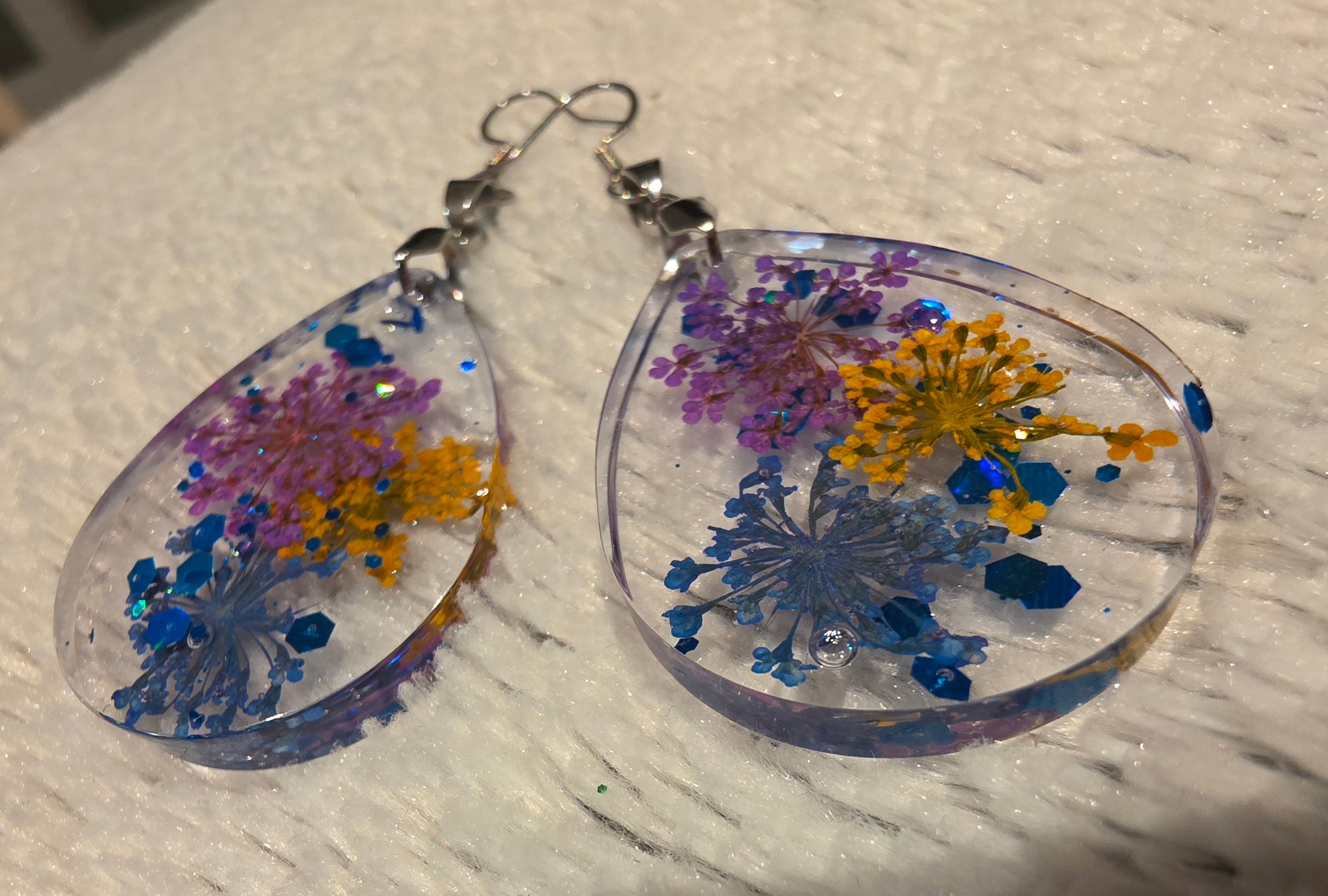 Resin Earrings – Real Dried Flowers | Handmade