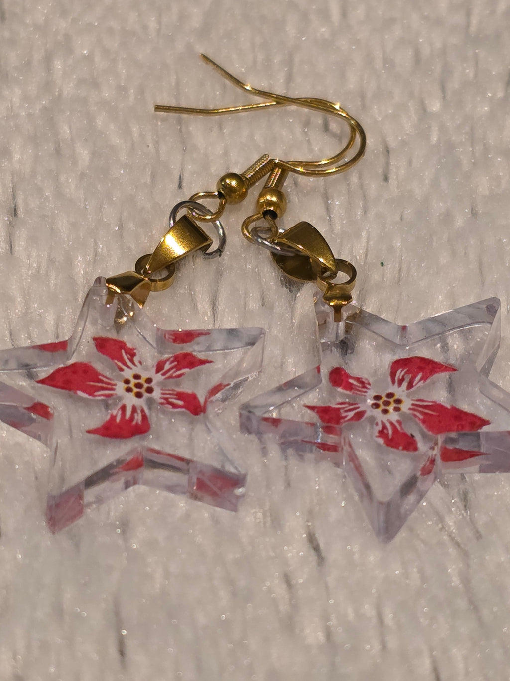 Resin Star Earrings –  | Gold stainless steel Hooks