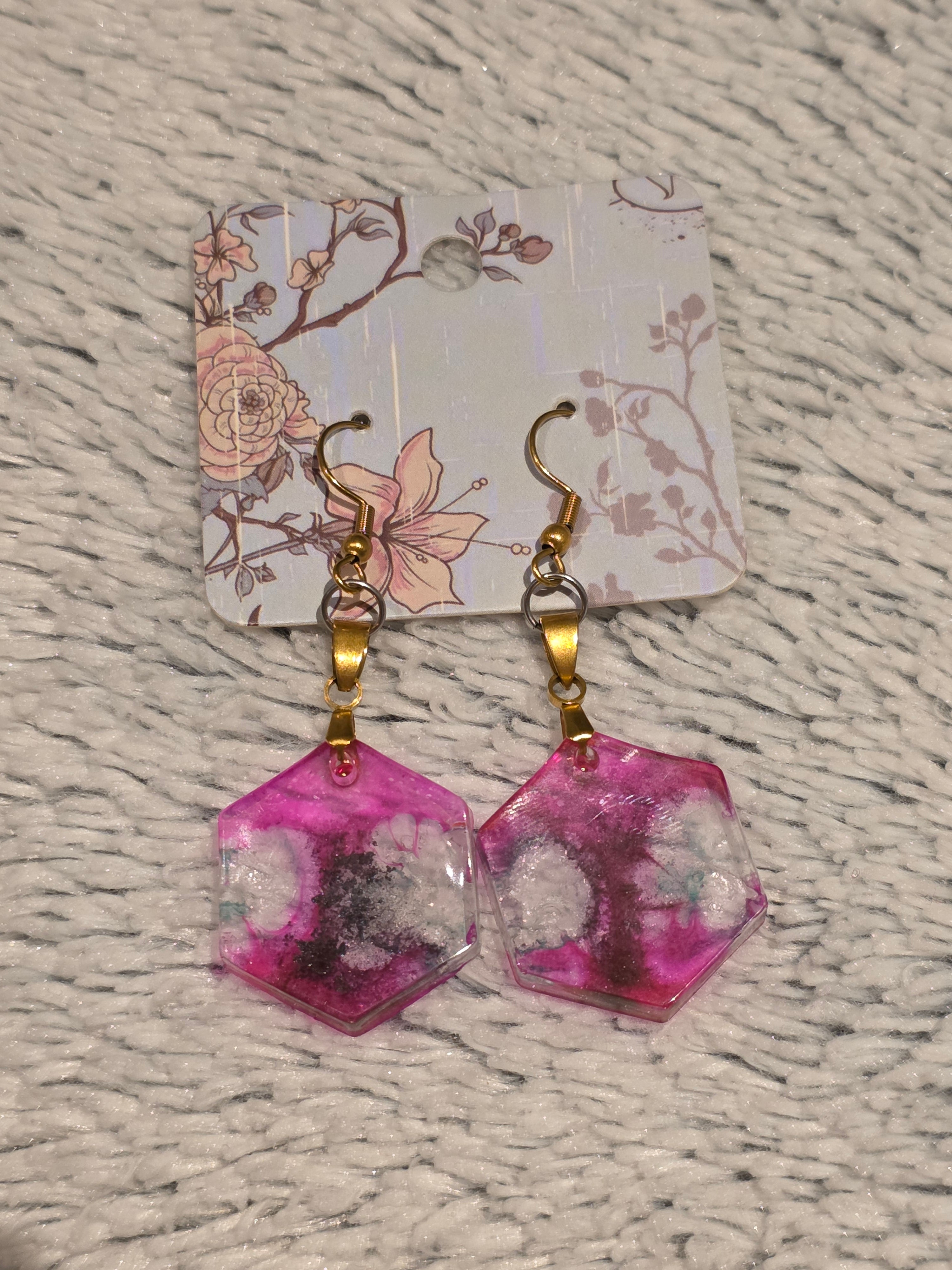 Divine Pink – handmade naušnice od smole