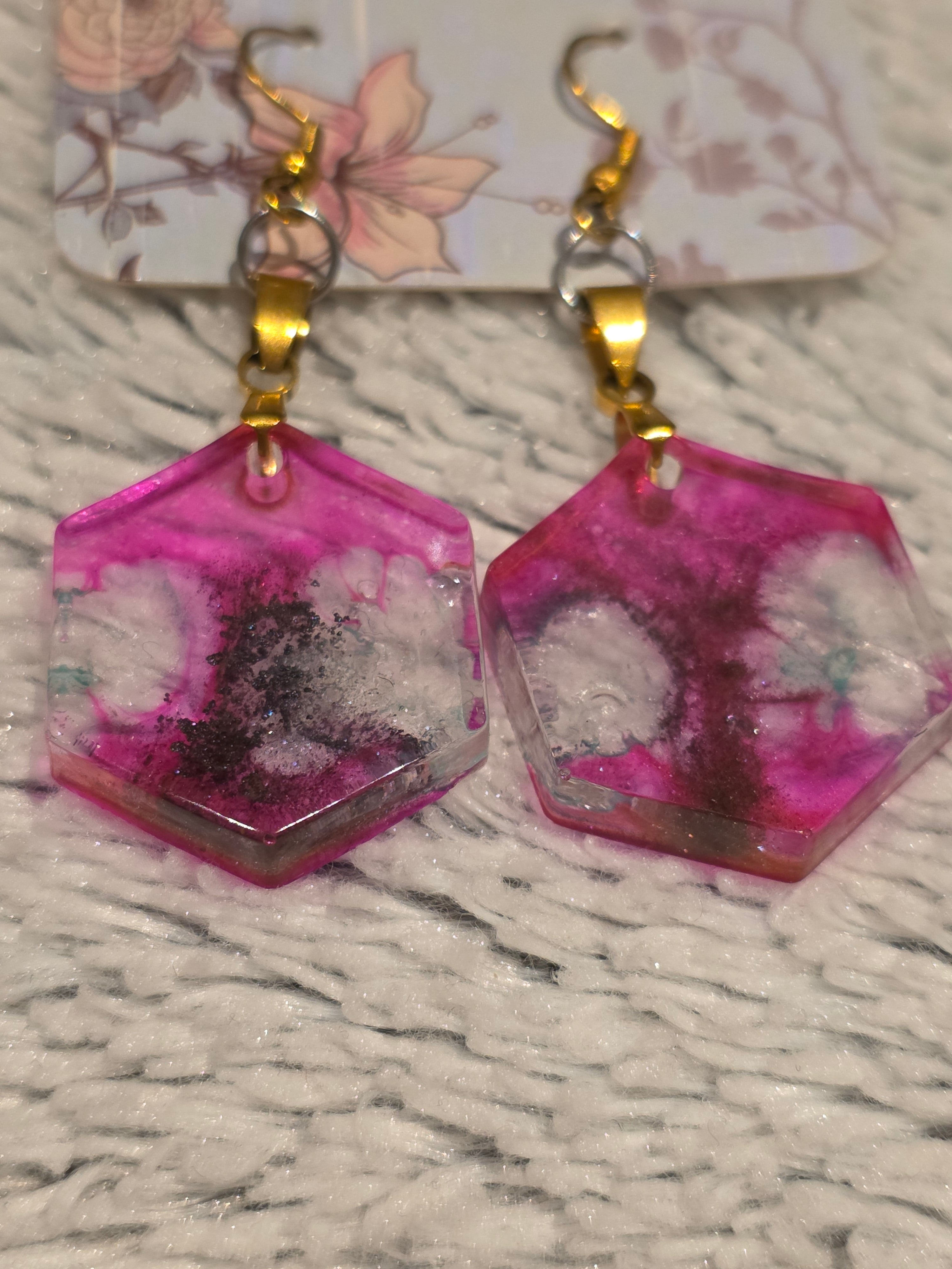 Divine Pink – handmade naušnice od smole