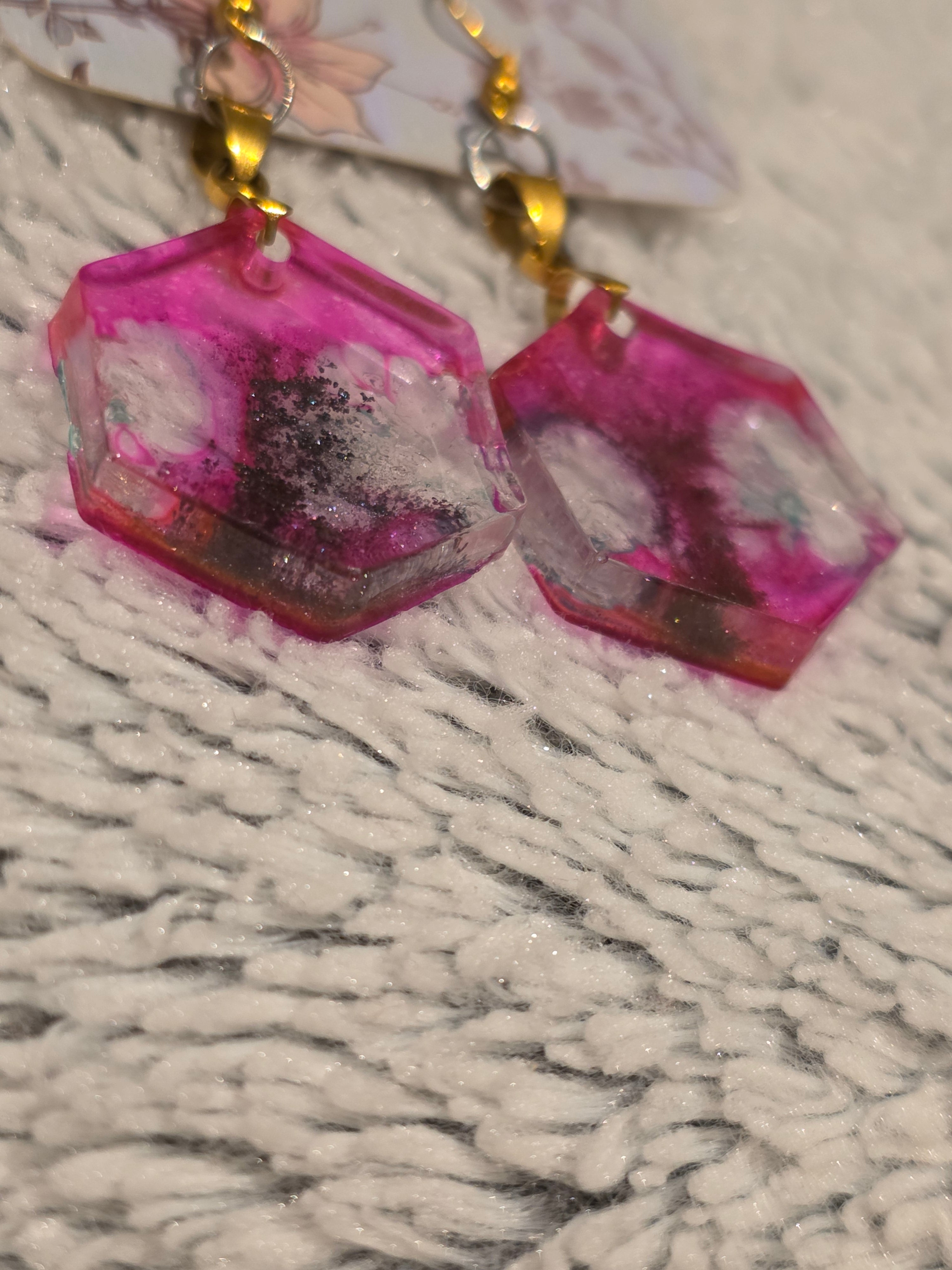 Divine Pink – handmade naušnice od smole