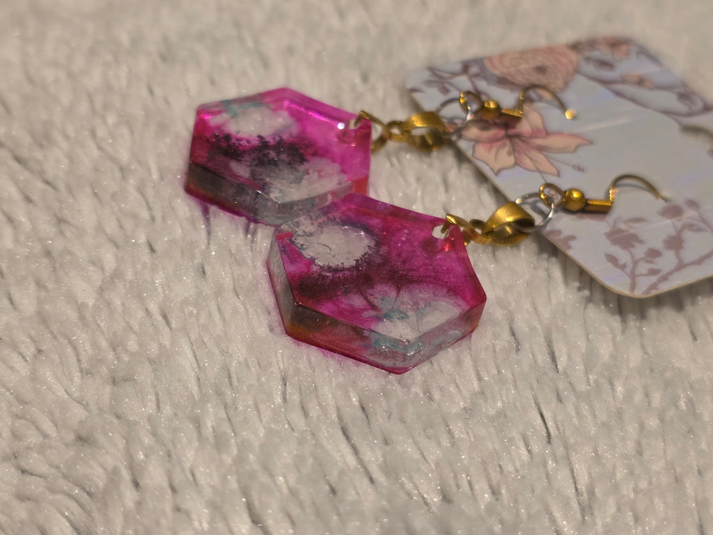 Divine Pink – handmade naušnice od smole