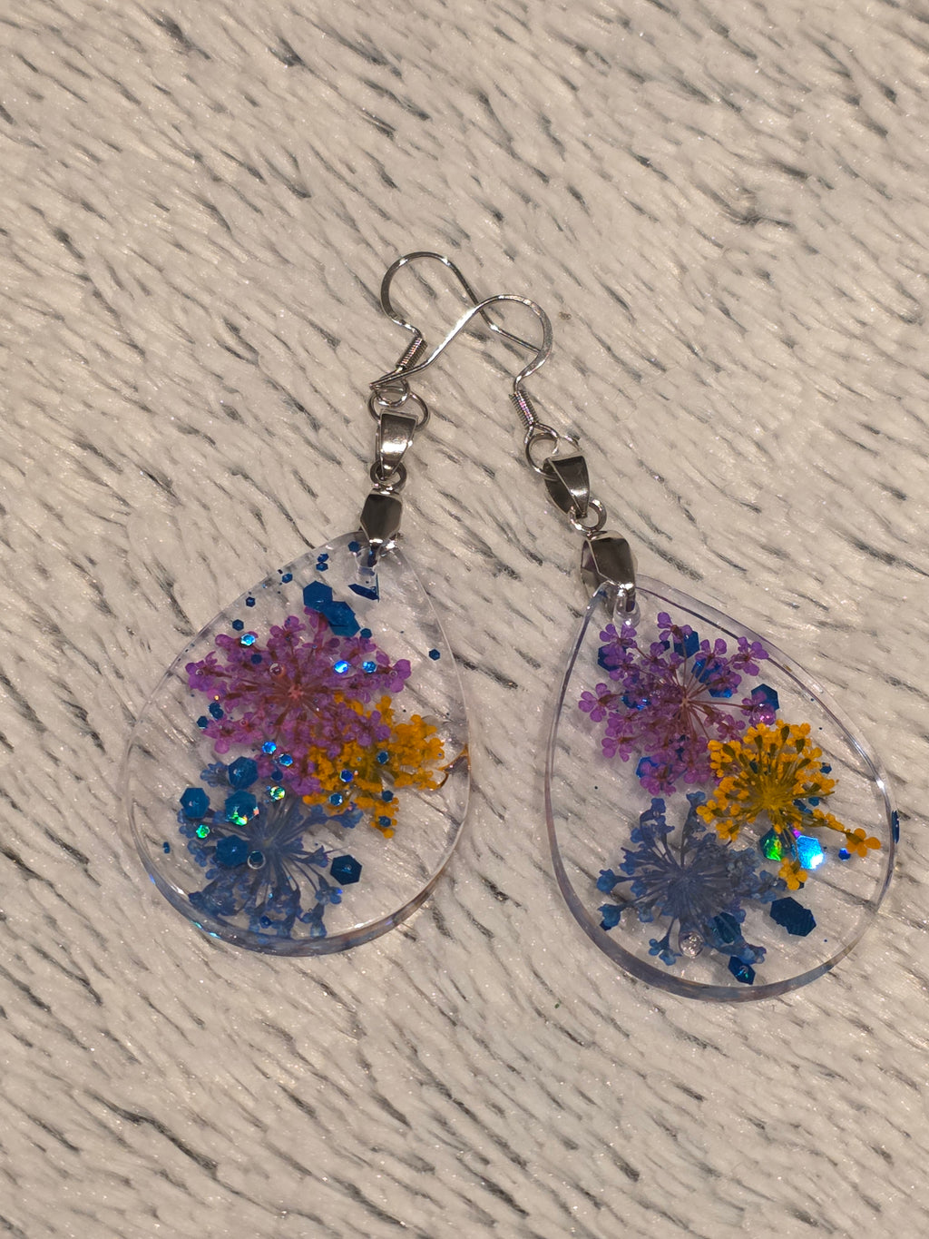 Resin Earrings – Real Dried Flowers | Handmade